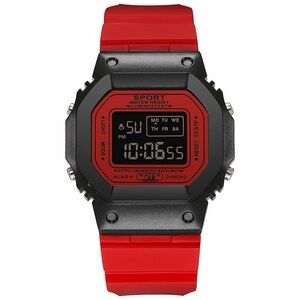 Red Digital Sport Watch — Classic LED Fitness Watch